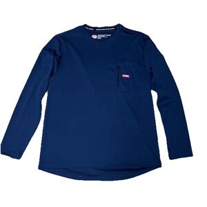 Wrangler Workwear Men's Long Sleeve‎ Shirt Zip Pocket 2XL Navy XXL